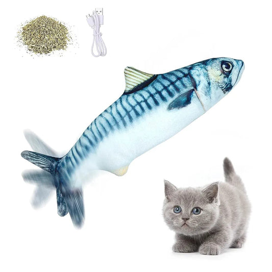 Fish Toy with Dancing Tail | Simulation Cat Toys to Keep Your Pet Active | Interactive Wagging Moving Fish for Cat Training & Pet Play