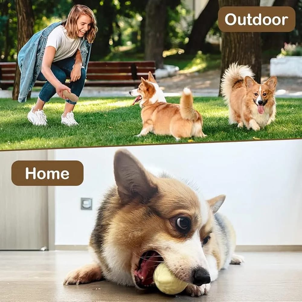 Dog Squeaky Toys, Indestructible Dog Peanut Toys, Durable Pet Teething Chew Toys for Small Medium Large Breed Dogs