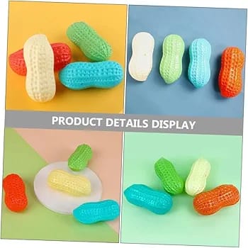 Dog Squeaky Toys, Indestructible Dog Peanut Toys, Durable Pet Teething Chew Toys for Small Medium Large Breed Dogs