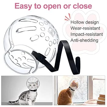 Cat Muzzle Clear Mouth Cover Comfortable Anti-Bite Hood for Bathing & Vet Visits Pet Supplies| Dog Supplies| Training & Obedience| Muzzles