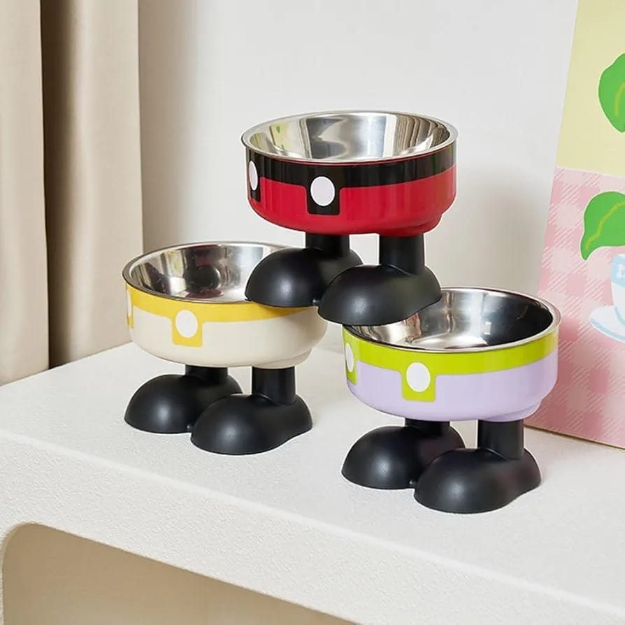 Cat Bowl,Large Foot Raised Cat Food and Water Bowl | Creative Cat Feeding Bowls, Cute Pet Water Food Feeding Station for Indoor Cats, Dry Wet Food