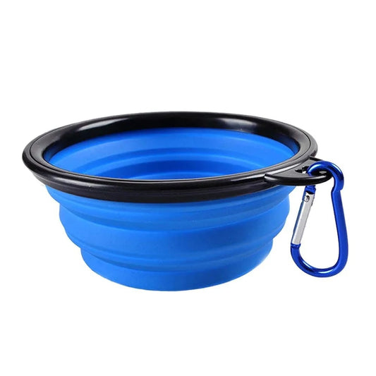 Puppies (Foldable Silicone Pet Bowl) Collapsible | Foldable Travel Water Bowl with Carabiner Clip for Traveling, Hiking, Walking, Camping I Non-Toxic & 100% Safe