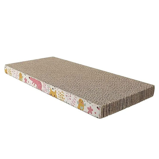 Cat Scratch Pad with Catnip | Recycled Paper Corrugated Scratch Pad for Cats and Kittens| Scratcher for Cats and Kittens| Cat Toy for Cat and Kitten| (Flat Type)