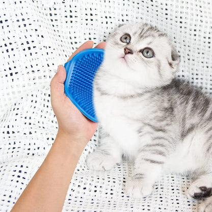 Pet Massage Rubber Bath Glove for Dogs, Cats, Rabbit, & Hamster, Grooming Shampoo Washing Soothing Bristles Hand Brush
