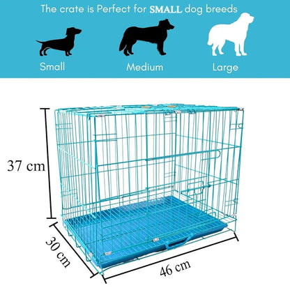 Foldable Metal Pet Crate/cage/Carrier –Secure & Spacious Cage Dogs/Cats, Removable Tray,Portable Carrier
