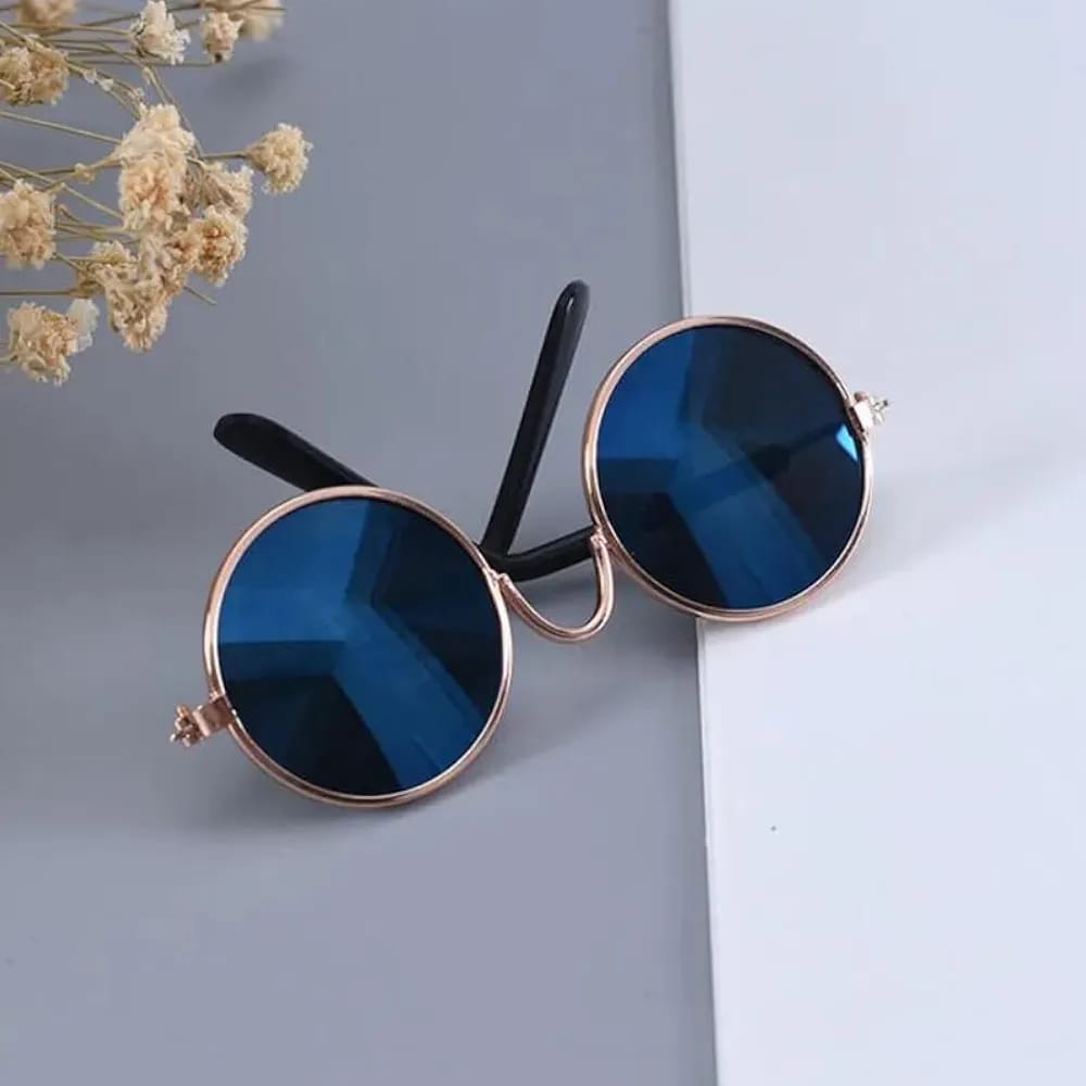 Cat Sunglasses, Classic Retro Round Metal Prince Princess Sunglasses,Photo Props Toys,Puppy Cat Teacher Bachelor Cosplay Glasses for Small Dog Cat