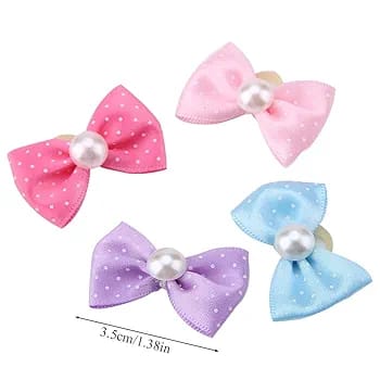 Dog Bows for Hair Small Size with Elastic Puppy Dogs Girl Grooming Rubber Bands Female 10pcs