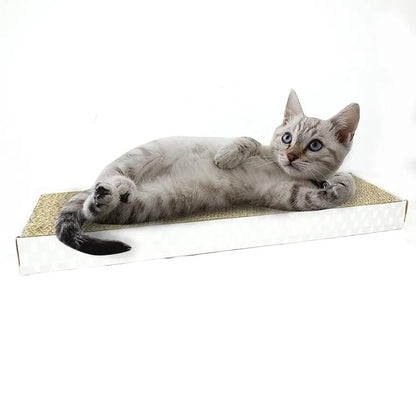 Cat Scratch Pad with Catnip | Recycled Paper Corrugated Scratch Pad for Cats and Kittens| Scratcher for Cats and Kittens| Cat Toy for Cat and Kitten| (Flat Type)