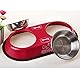 Double Pet Bowl Dog Cat Twin Dish Stainless Steel Water Food Feeder Red L | Pet Supplies | Dog Supplies | Dishes, Feeders & Fountains