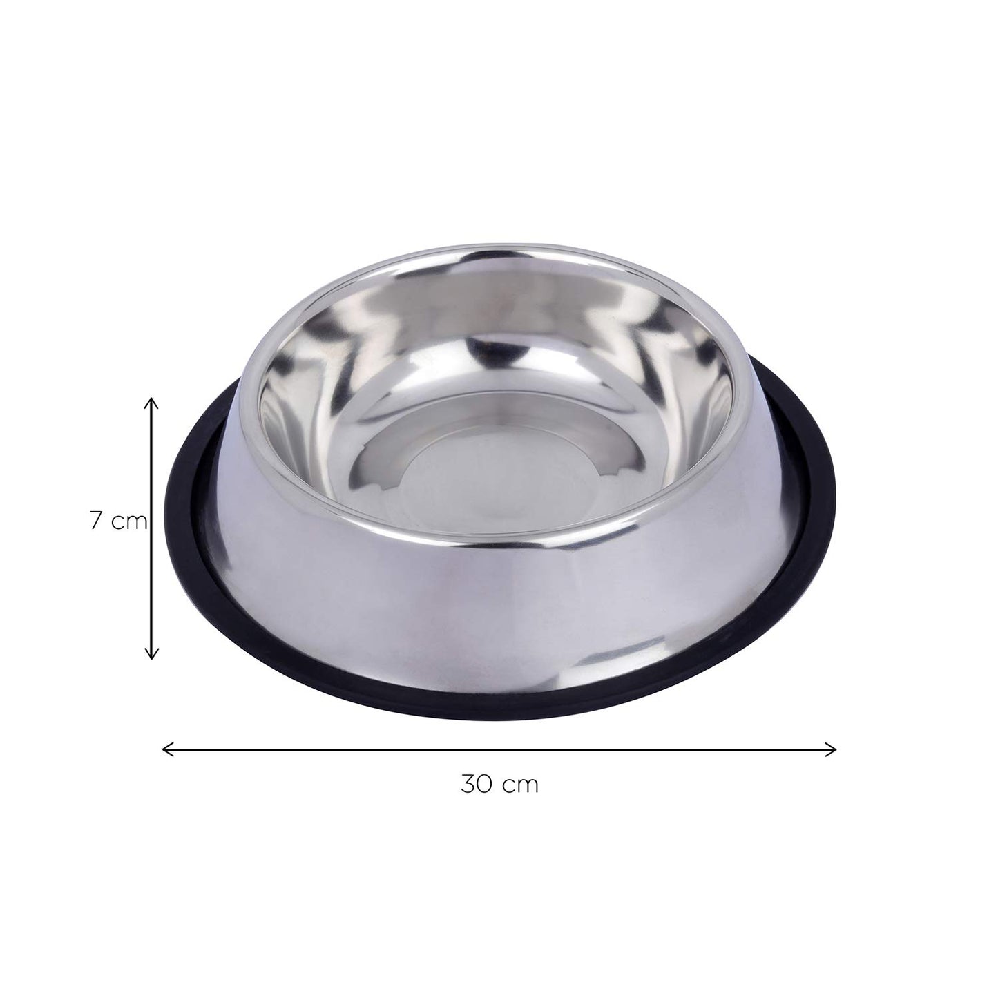 Stainless Steel Bowl for Dogs, Cats & Any Pets  | Feeding Bowl | Non-Skid Food, Non-Toxic & 100% Safe for Pets, Silver