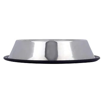 Stainless Steel Bowl for Dogs, Cats & Any Pets  | Feeding Bowl | Non-Skid Food, Non-Toxic & 100% Safe for Pets, Silver