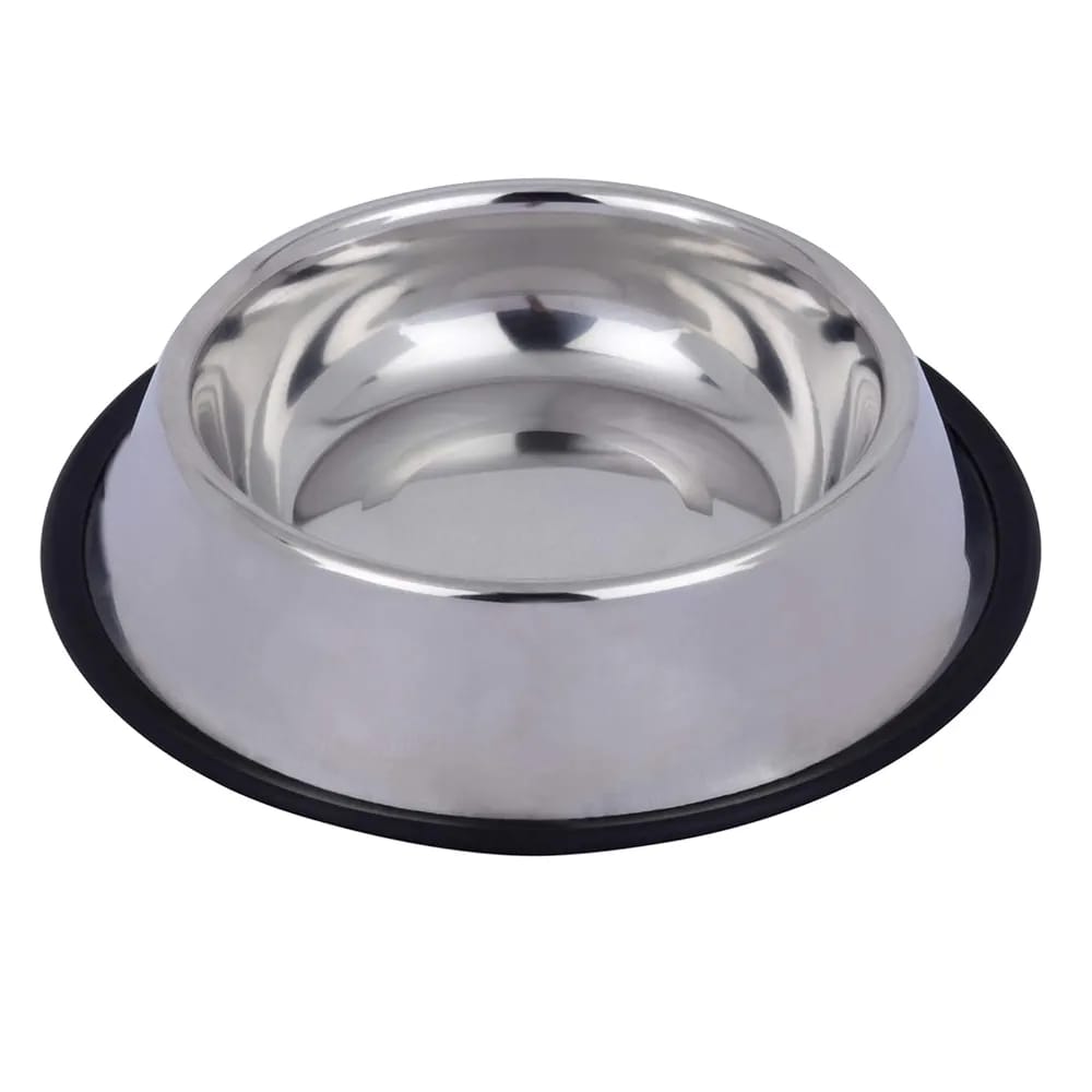 Stainless Steel Bowl for Dogs, Cats & Any Pets  | Feeding Bowl | Non-Skid Food, Non-Toxic & 100% Safe for Pets, Silver