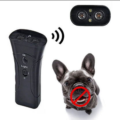 Ultrasonic Dog Trainer Device Electronic Dog Deterrent/Dog Barking Control Devices Training Tool Stop Barking Sonic Dog Repeller (Black)