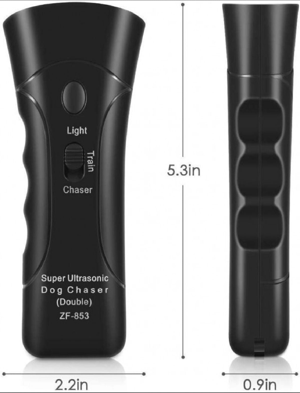 Ultrasonic Dog Trainer Device Electronic Dog Deterrent/Dog Barking Control Devices Training Tool Stop Barking Sonic Dog Repeller (Black)