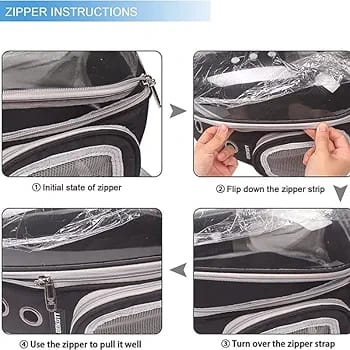 Transparent Dome Backpack Carrier for Cats & Small Dogs | Breathable Travel Bag with Ventilation Holes & Side Pockets