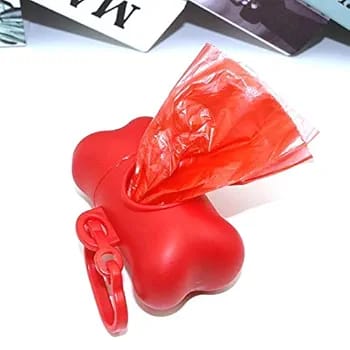 Bone Shaped Waste Poop Clean Bags with Bag Dispenser Box with Garbage Carrier Holder
