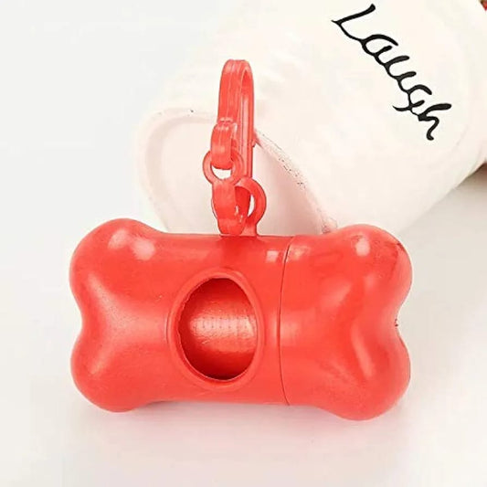 Bone Shaped Waste Poop Clean Bags with Bag Dispenser Box with Garbage Carrier Holder
