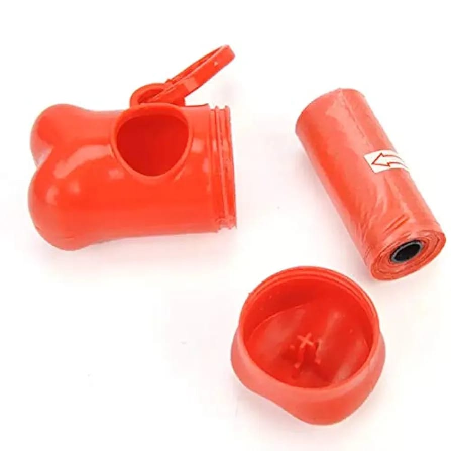 Bone Shaped Waste Poop Clean Bags with Bag Dispenser Box with Garbage Carrier Holder