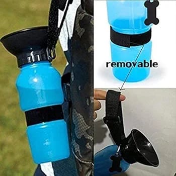 Mug Dog Water Bottle 500Ml BPA Free Outdoor Portable Feeder Sipper & Drinking Cup for Pets - Leak-Proof for Hiking & Traveling - Rubber
