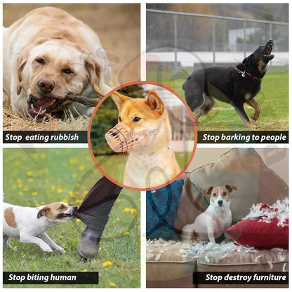 Dog Muzzle with Adjustable Strap and Ensure Pet Safety|Pet Basket Mask|Prevent Biting Behavior for Large-Sized Dogs,Ideal for Training,Walks & Grooming, Promote Dog's Well-Being