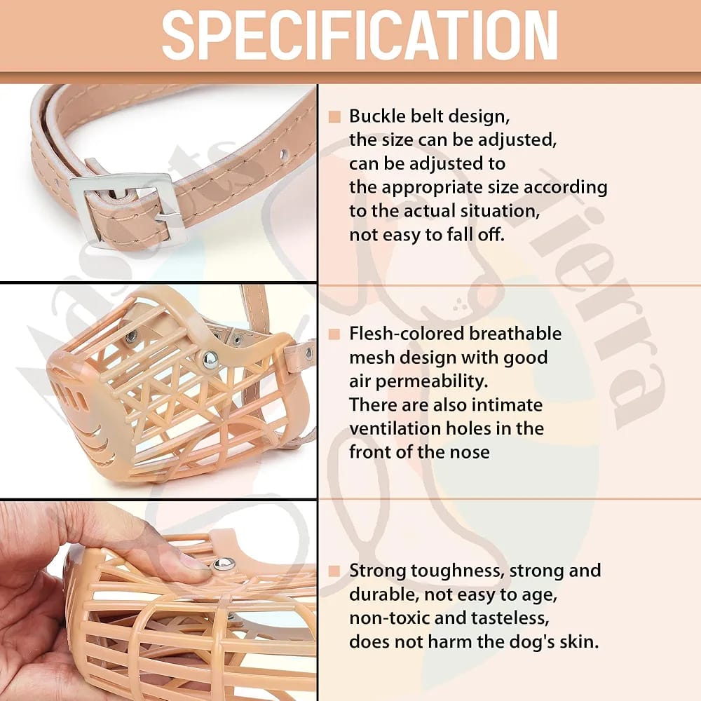 Dog Muzzle with Adjustable Strap and Ensure Pet Safety|Pet Basket Mask|Prevent Biting Behavior for Large-Sized Dogs,Ideal for Training,Walks & Grooming, Promote Dog's Well-Being