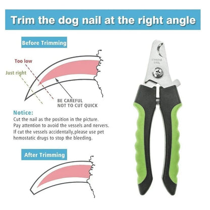 Dog Nail Clippers | Easy & Safe To use | Quality Sharp Stainless Steel Blades with Safety Guard | Dog Nail Cutters Designed By Vets | Medium To Large Dogs | Ergonomically designed handle for maximum grip and comfort | Dog Nail Trimmers