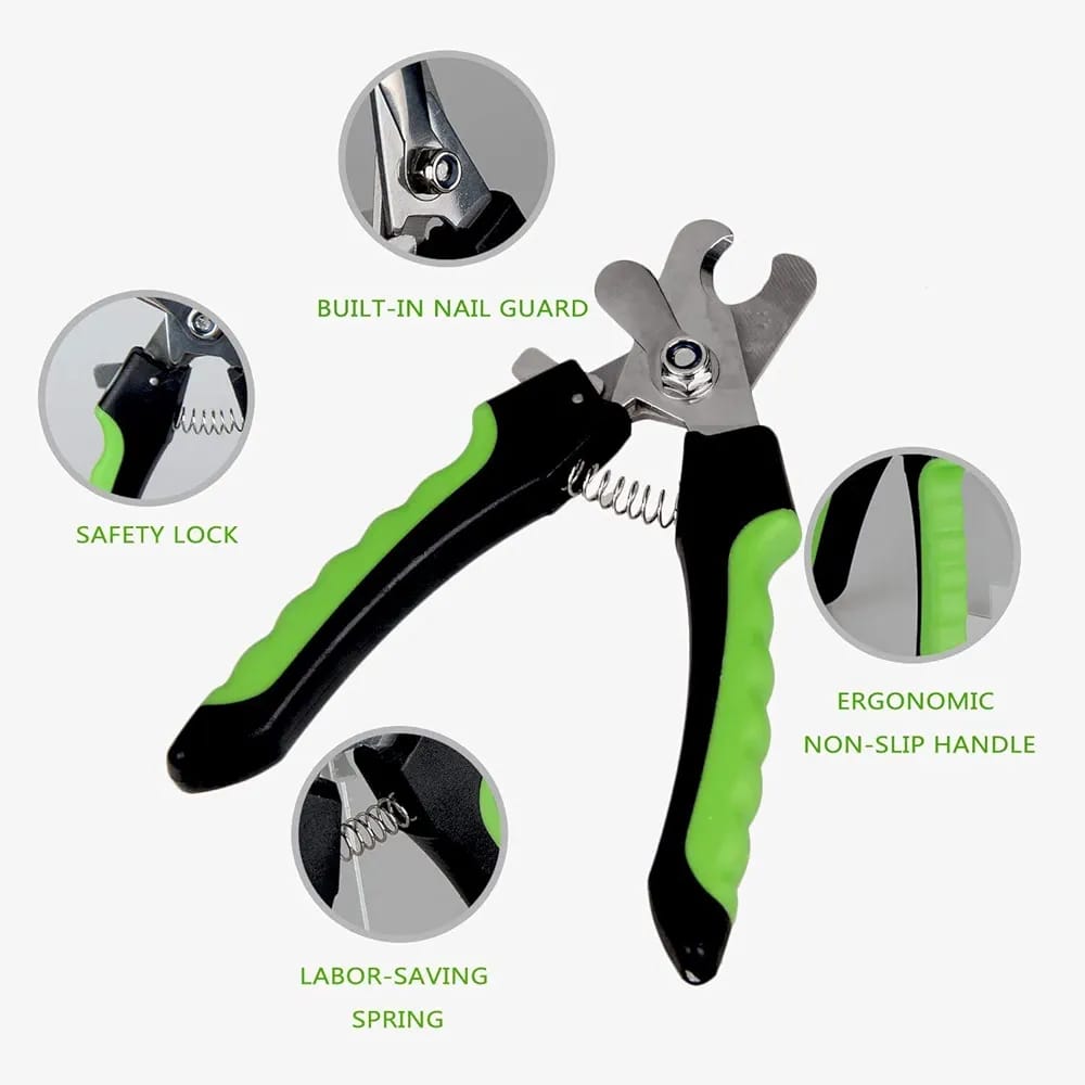 Dog Nail Clippers | Easy & Safe To use | Quality Sharp Stainless Steel Blades with Safety Guard | Dog Nail Cutters Designed By Vets | Medium To Large Dogs | Ergonomically designed handle for maximum grip and comfort | Dog Nail Trimmers