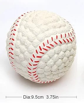 Non-Toxic Soft Latex Interactive Training Fetch and Play Squeaky Bouncing and Floating Baseball Chew Toy for Puppies and Dogs