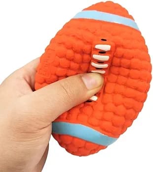 Rugby Dog Ball | Dog Toy with Sound | Dog Ball with Sound | Squeak Dog Toy | Dog Toy