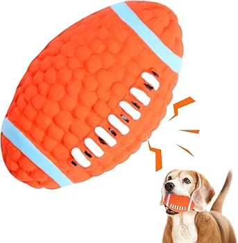 Rugby Dog Ball | Dog Toy with Sound | Dog Ball with Sound | Squeak Dog Toy | Dog Toy