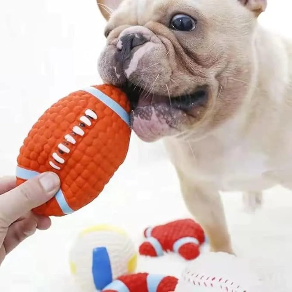 Rugby Dog Ball | Dog Toy with Sound | Dog Ball with Sound | Squeak Dog Toy | Dog Toy