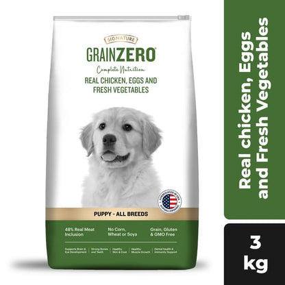 Signature Grain Zero Real Chicken, Egg and Vegetables Puppy Dog Dry Food