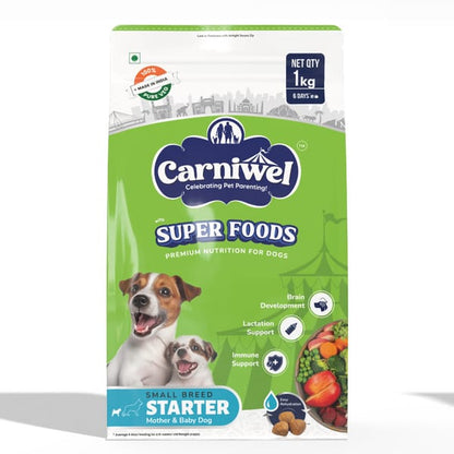 Carniwel Superfoods Veg Kibble Starter For Small Breed Mother & Baby Dog Dry Food