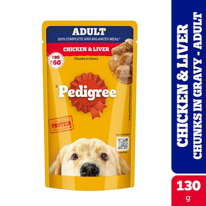 Pedigree Chicken and Liver Chunks in Gravy Adult Dog Wet Food
