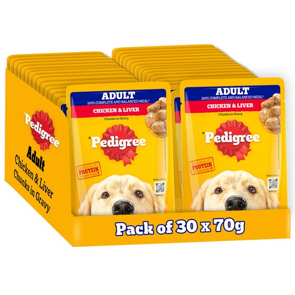 Pedigree Chicken and Liver Chunks in Gravy Adult Dog Wet Food