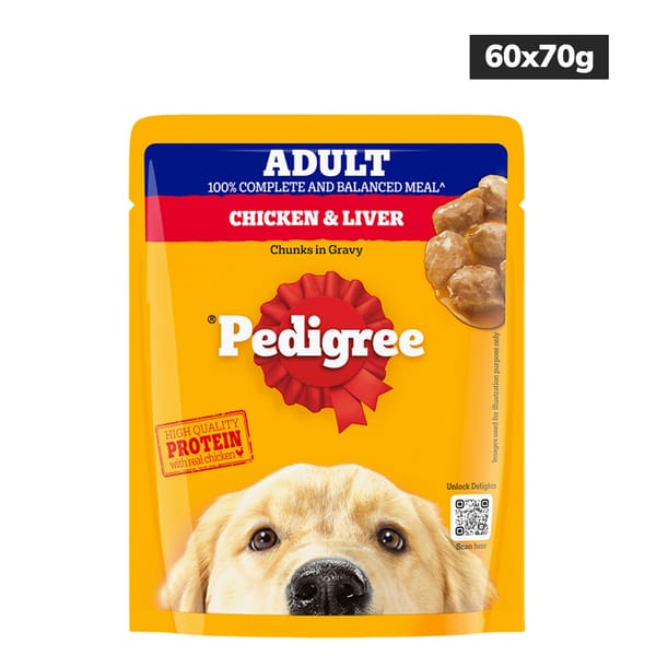 Pedigree Chicken and Liver Chunks in Gravy Adult Dog Wet Food