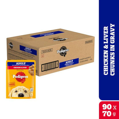 Pedigree Chicken and Liver Chunks in Gravy Adult Dog Wet Food