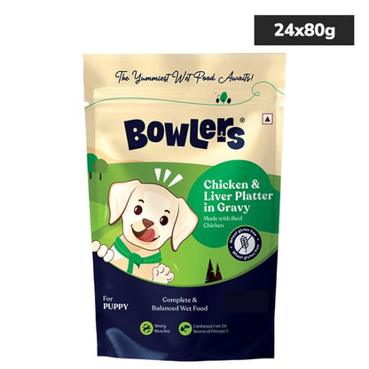 Bowlers Chicken and Liver Recipe in Gravy Puppy Dog Wet Food