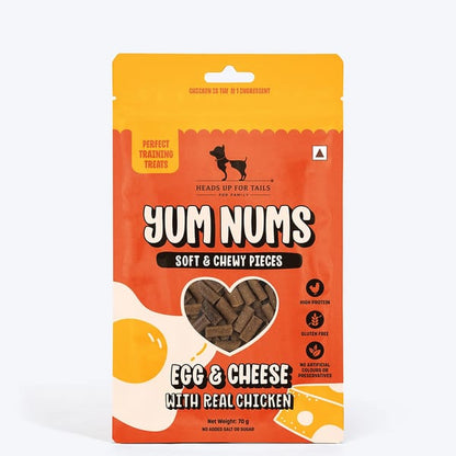 HUFT Yum Nums Egg and Cheese Soft Grain Free Sticks Treat for Dogs