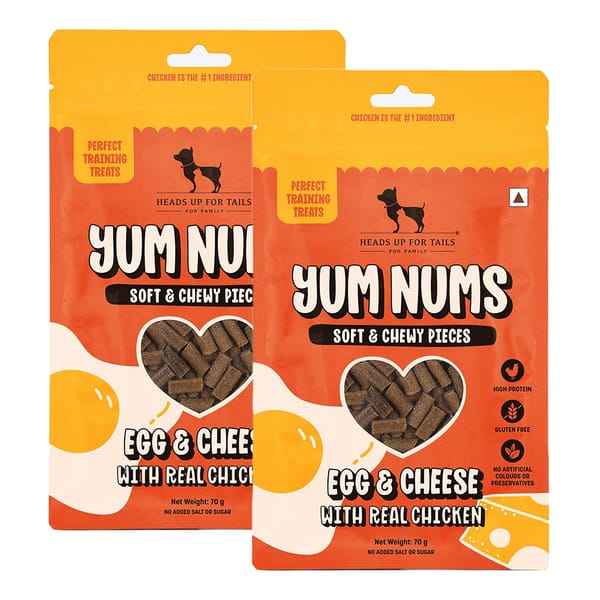 HUFT Yum Nums Egg and Cheese Soft Grain Free Sticks Treat for Dogs