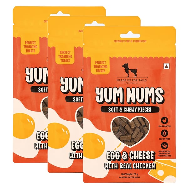 HUFT Yum Nums Egg and Cheese Soft Grain Free Sticks Treat for Dogs