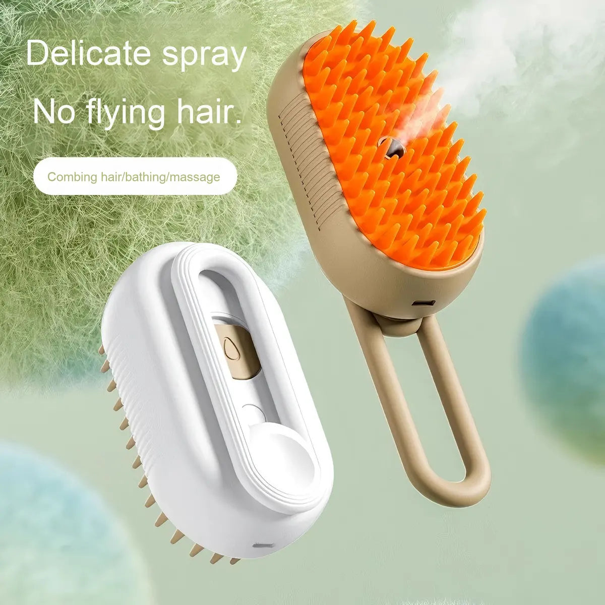 Steam Brush for Dog Cat Steam Brush 3 in 1 Water Brush for Dogs Silicone Massage Dog Comb Electric Multifunctional Water Brush Spa for Dogs USB Rechargeable Steamy Brush for Pet