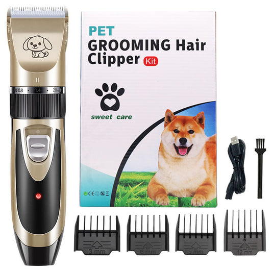 Unisex Dog & Cat Shaver Clippers Low Noise Rechargeable Cordless Electric Quiet Hair Trimmer Clippers Set for Dogs Cats Pets, Gold
