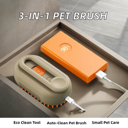 Steam Brush for Dog Cat Steam Brush 3 in 1 Water Brush for Dogs Silicone Massage Dog Comb Electric Multifunctional Water Brush Spa for Dogs USB Rechargeable Steamy Brush for Pet