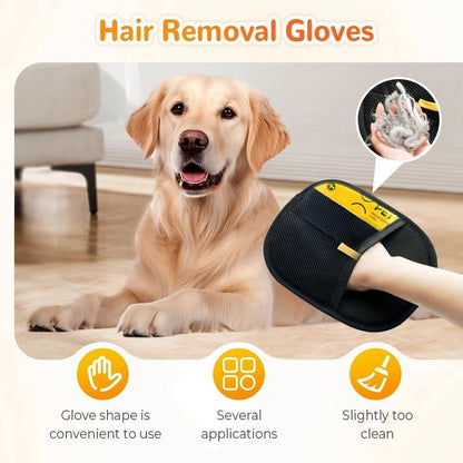 Pet Hair Removal Tool, Electrostatic Pet Hair Remover,Static Removal Gloves for Pet Hair, Dog and Cat Hair Remover Electrostatic Gloves Set for Couch, Clothes, Car, Carpet, Bed, Furniture