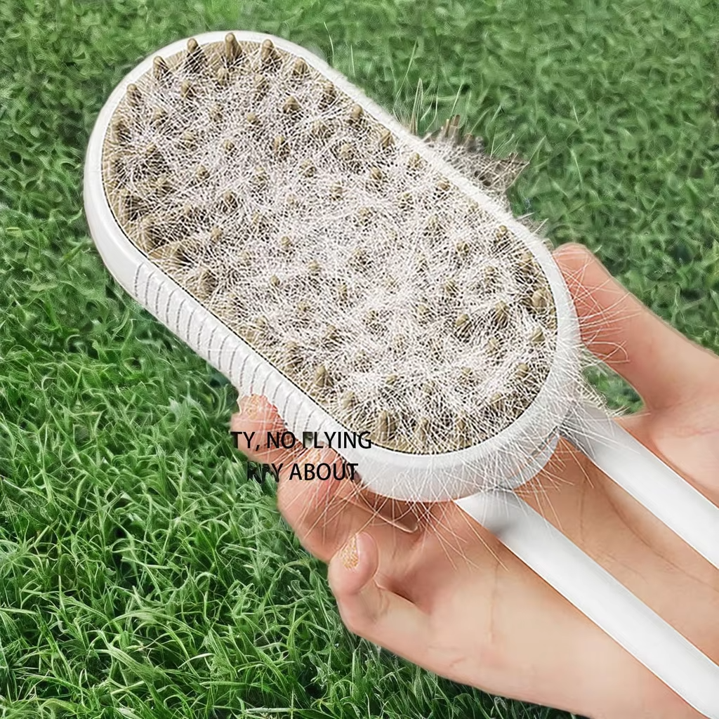 Steam Brush for Dog Cat Steam Brush 3 in 1 Water Brush for Dogs Silicone Massage Dog Comb Electric Multifunctional Water Brush Spa for Dogs USB Rechargeable Steamy Brush for Pet