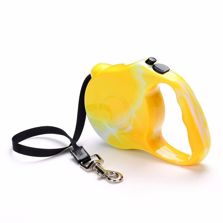 RETRACTABLE DOG LACE 3M DESIGN Retractable Dog Leash,Nylon Dog Leash, Heavy Duty Pet Walking Leash One-Handed Brake Dog Walking Jogging Training Leash with Anti-Slip Handle