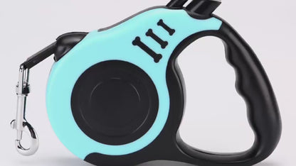 RETRACTABLE DOG LACE 3M DESIGN Retractable Dog Leash,Nylon Dog Leash, Heavy Duty Pet Walking Leash One-Handed Brake Dog Walking Jogging Training Leash with Anti-Slip Handle