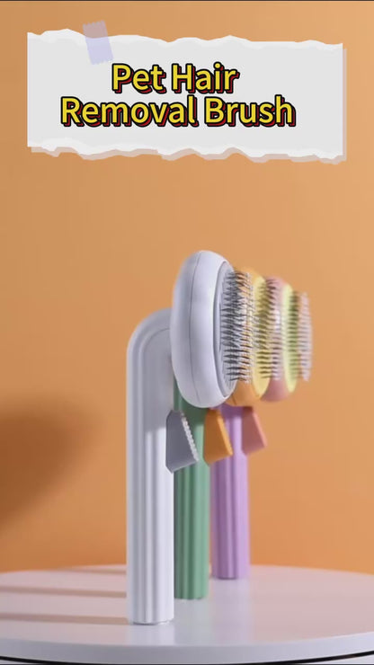 Self Cleaning Slicker Brush Dog Brush and Cat Brush Cat Hair Brush with Curved Needle Comb Remove Loose Undercoat and Shed Fur Pet Pumpkin Brush Pet Brush for Shedding and Grooming