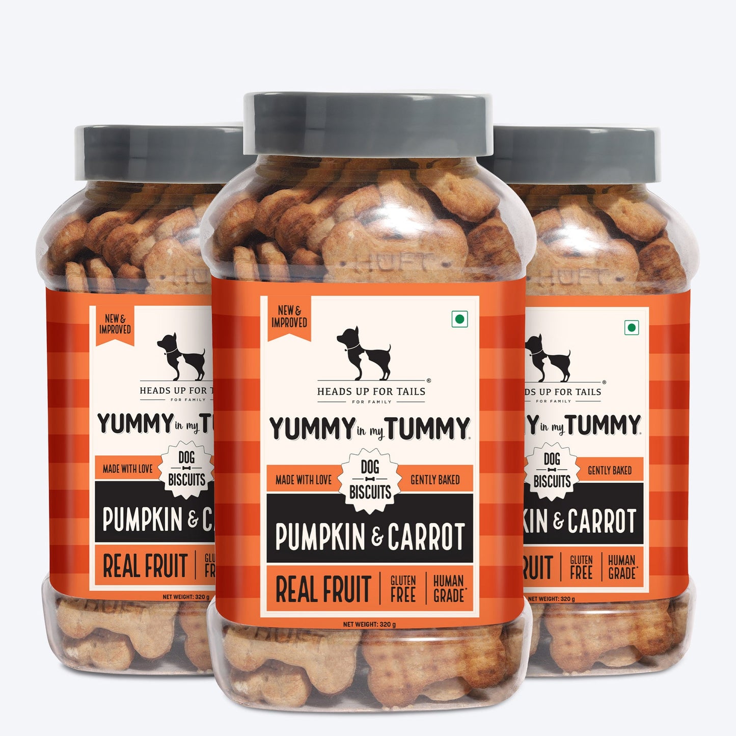 Yummy in my Tummy Pumpkin & Carrot Gluten-Free Dog Biscuits 320g